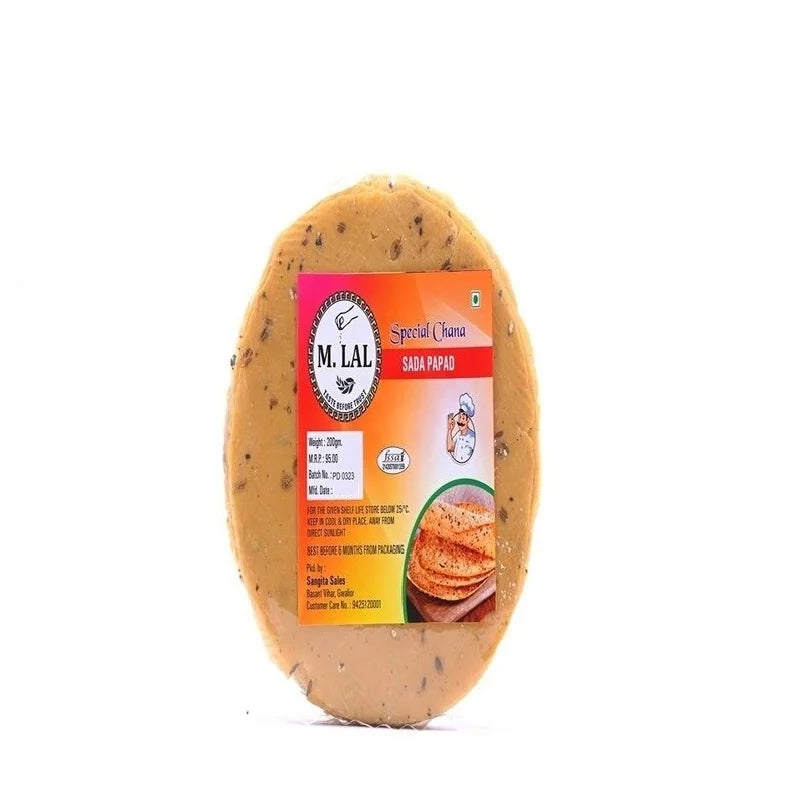 M.LAL Chana Sada Papad 200gm – Hand Made